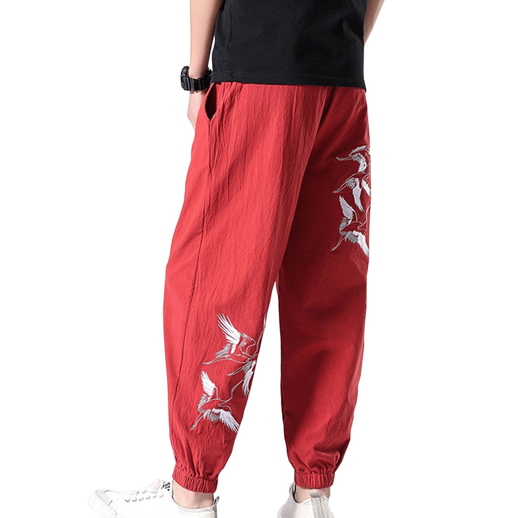 Hummingbird Embroidery Pants