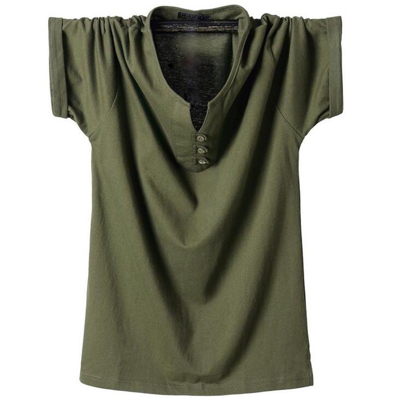 Split V-Neck T-Shirt