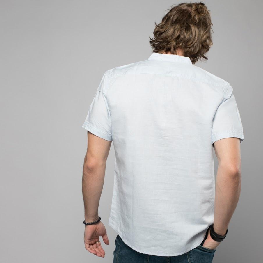 Nip/Kit Design - Mandarin Collar Linen Blend Shirt