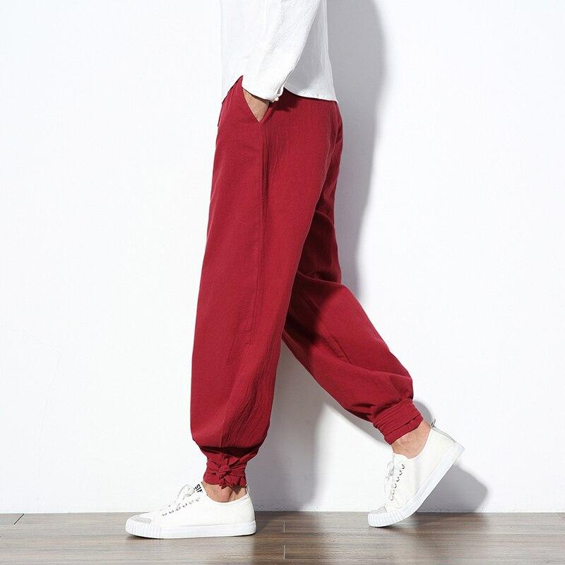 Linen Blend Harem Pants