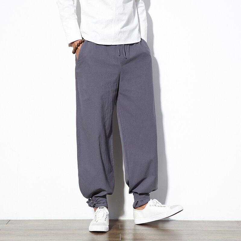 Linen Blend Harem Pants