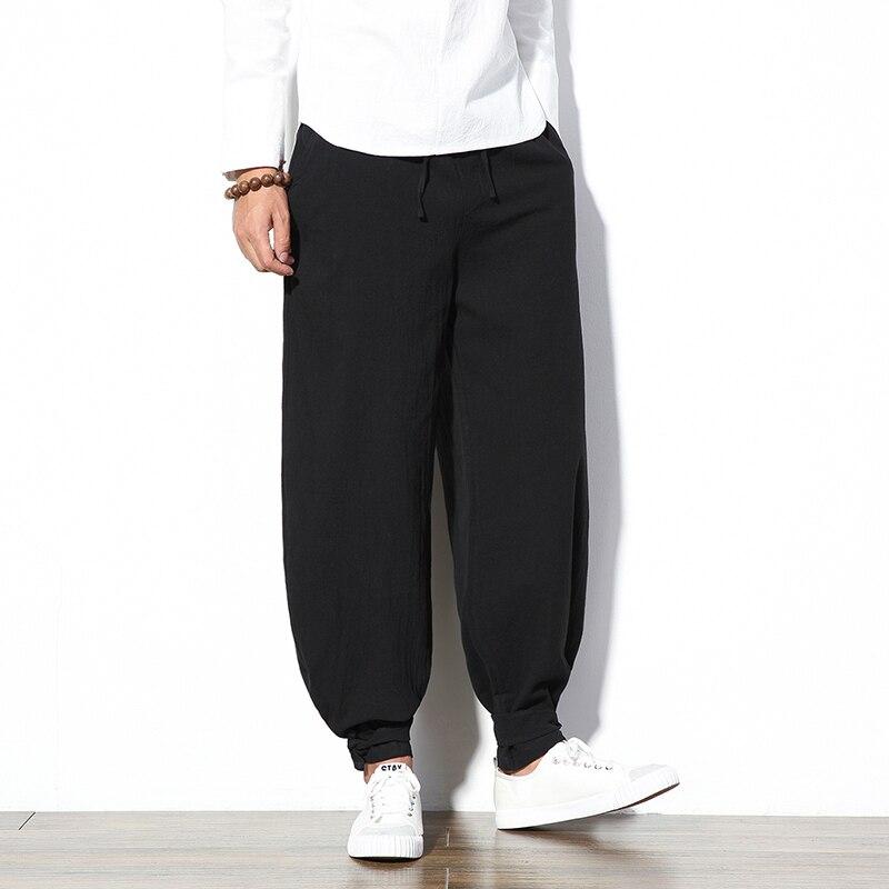 Linen Blend Harem Pants