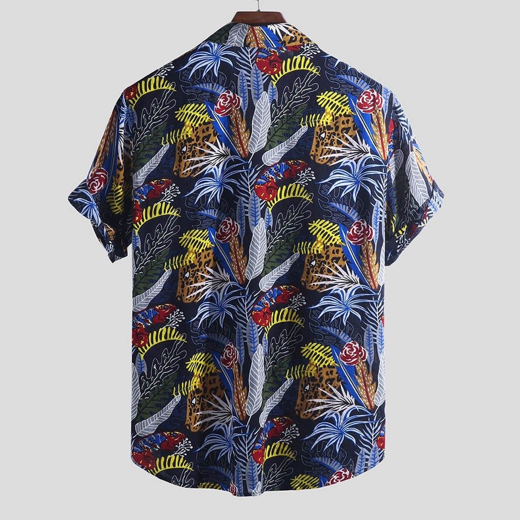 Summer Short Sleeve Button Down Shirt