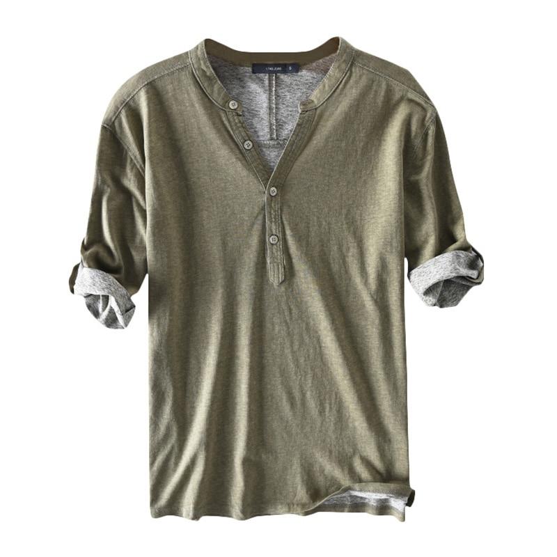 Henley Collar T-Shirt