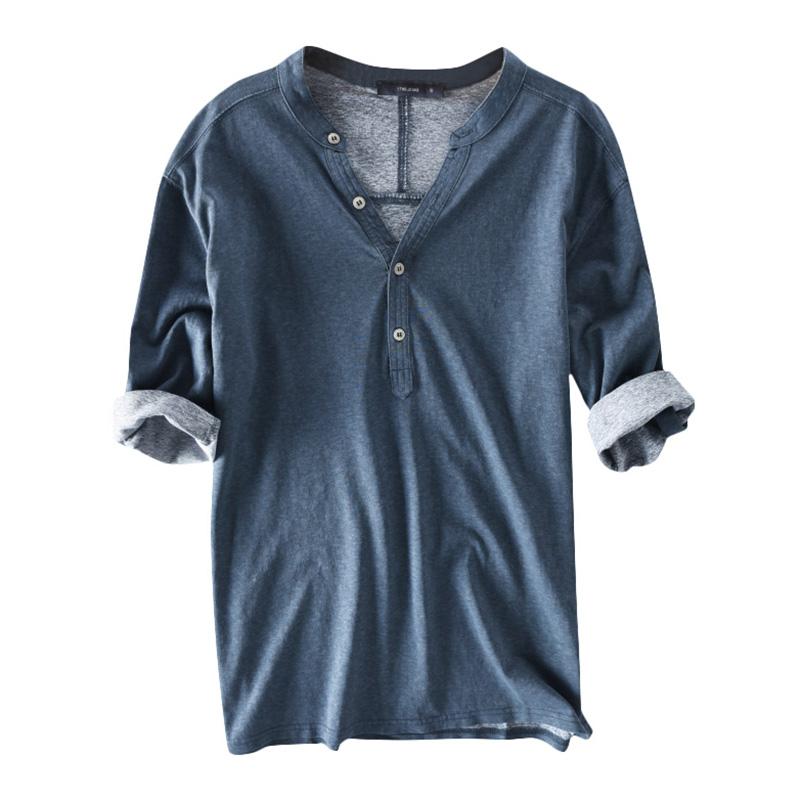 Henley Collar T-Shirt