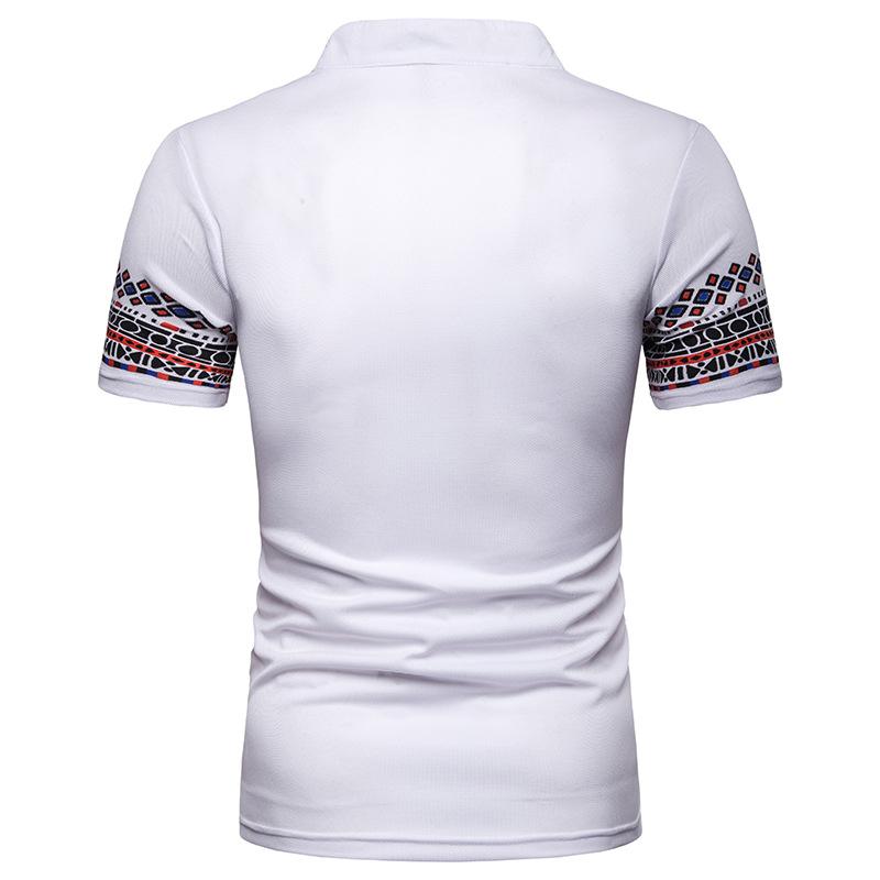 Ashton Mandarin Collared V-Neck Polo Shirt