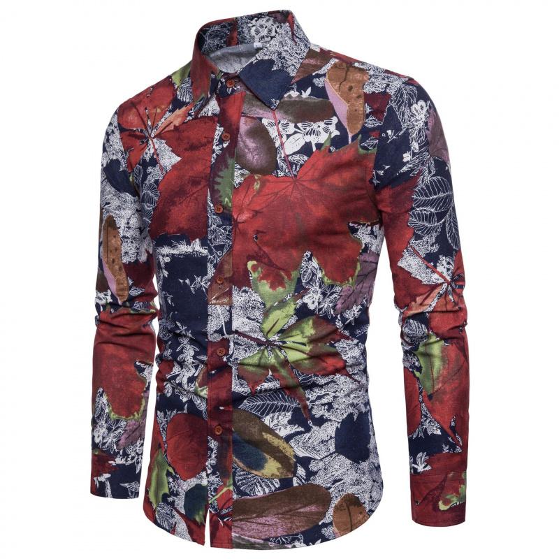 Autumn Leaves Button-Down Shirt