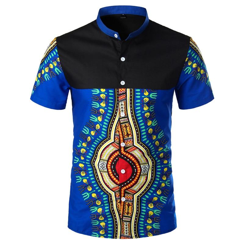 African Dashiki Button-Down Shirt