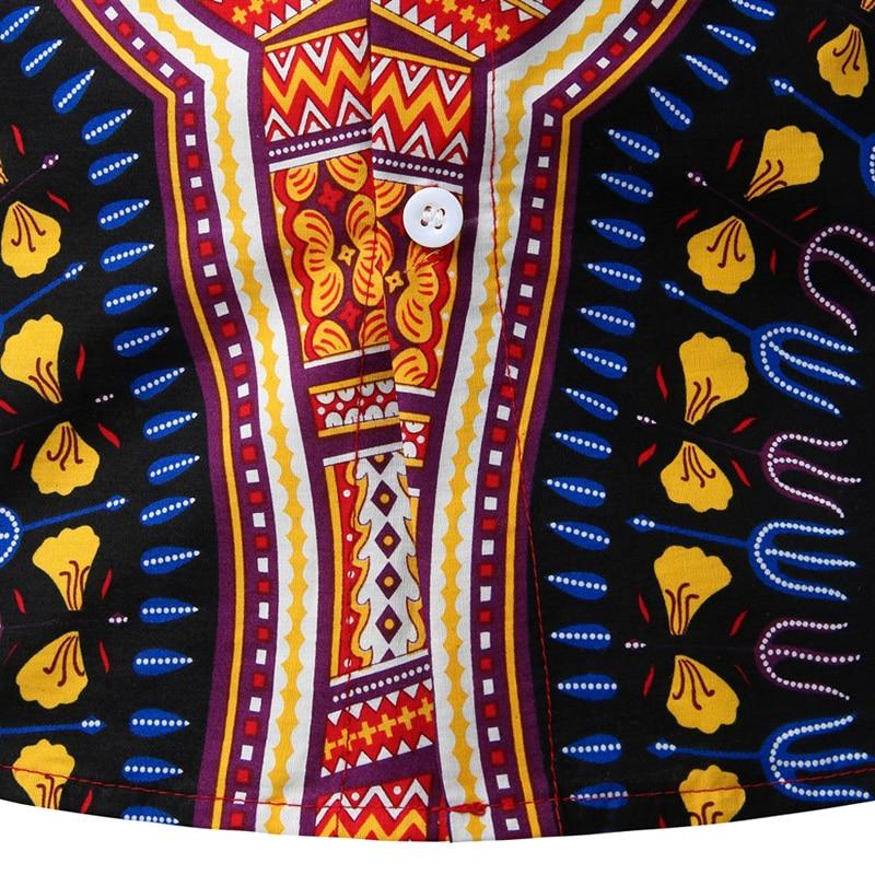 African Dashiki Button-Down Shirt