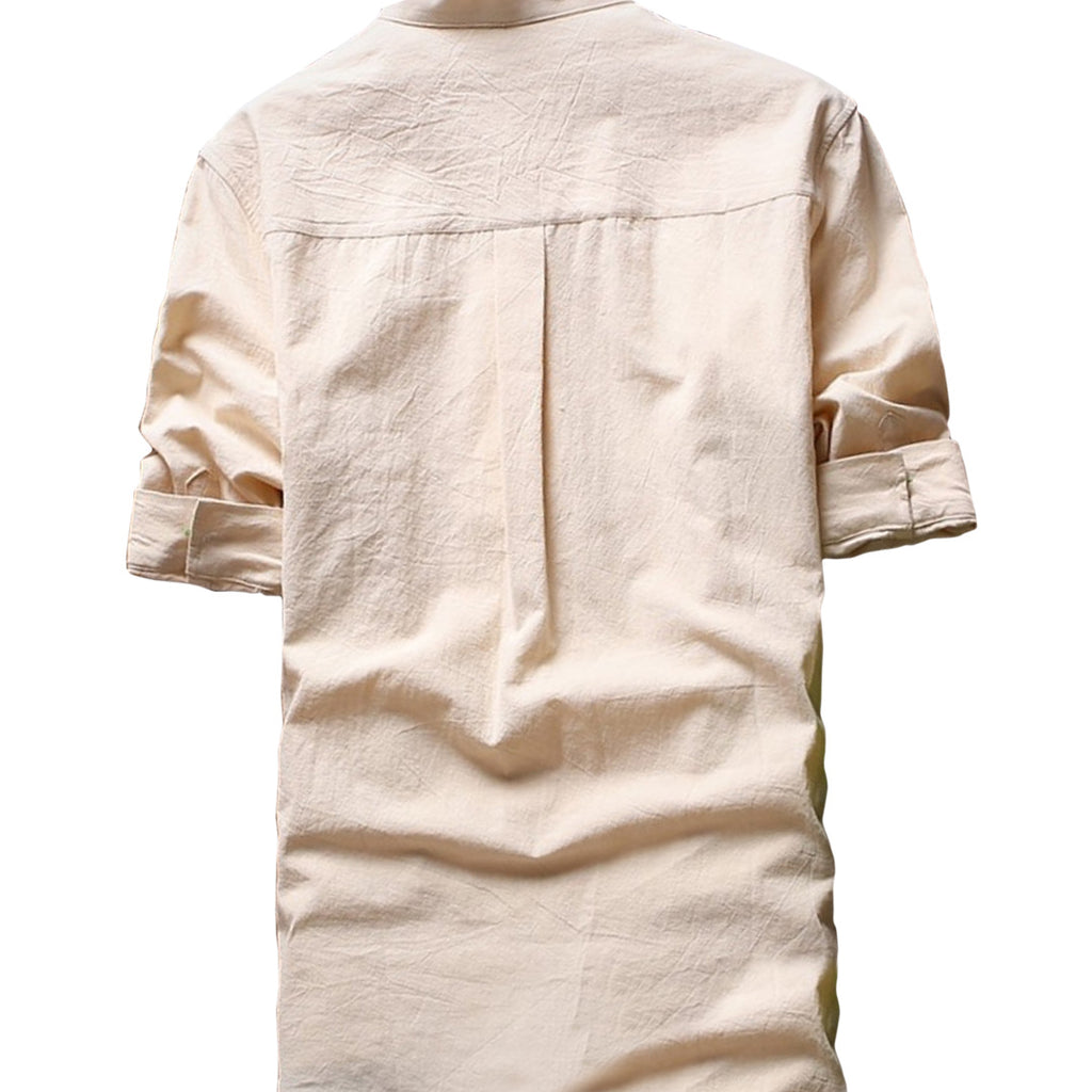 Regular-Fit Pocket Linen Blend Shirt