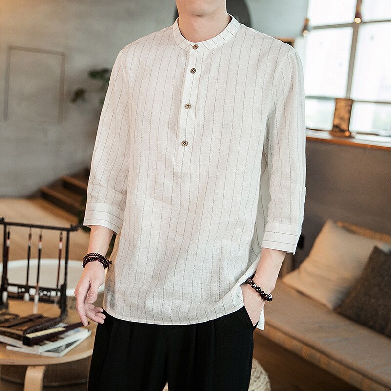 3/4 Sleeve Linen Shirt