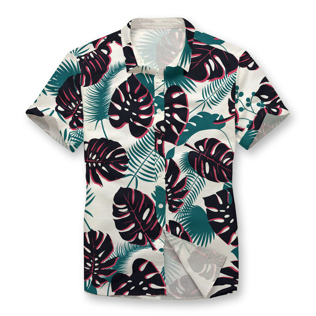 Monstera Pattern Button Shirt