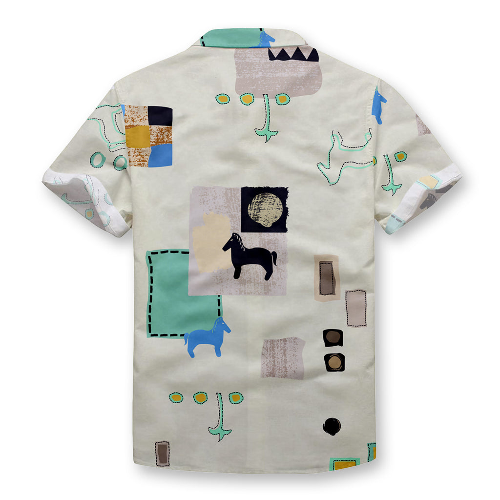 Modern Hieroglyphics Button Shirt