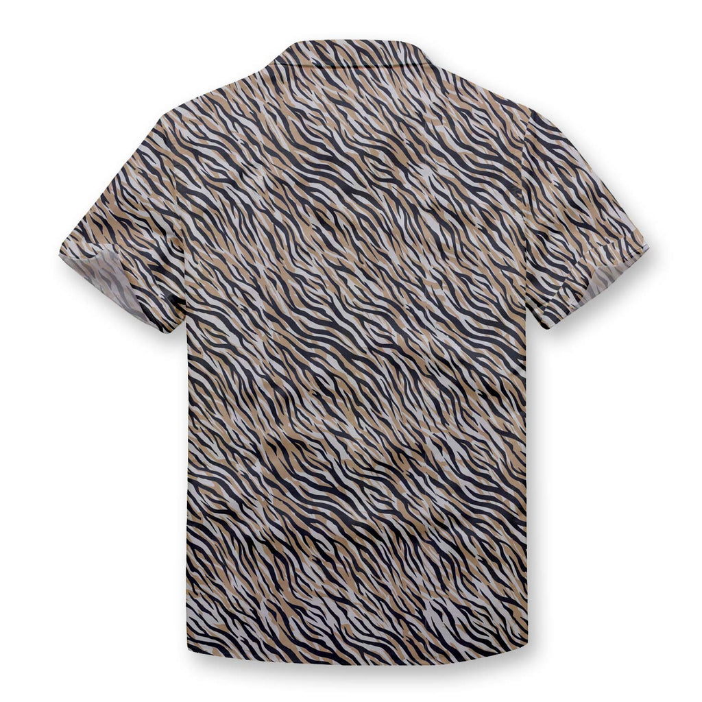 Golden Tiger Pattern  Button Shirt