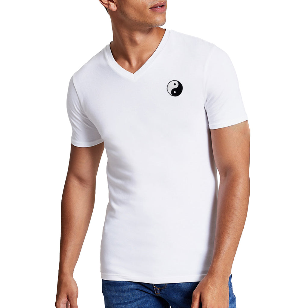 Balance Embroidered V-Neck T-Shirt