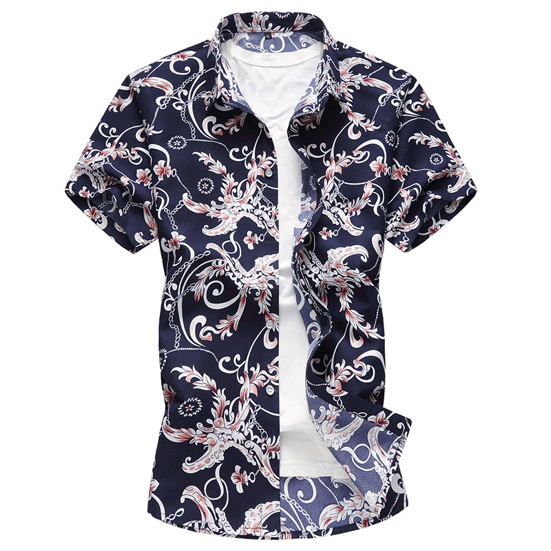 Blue Baroque Button Shirt