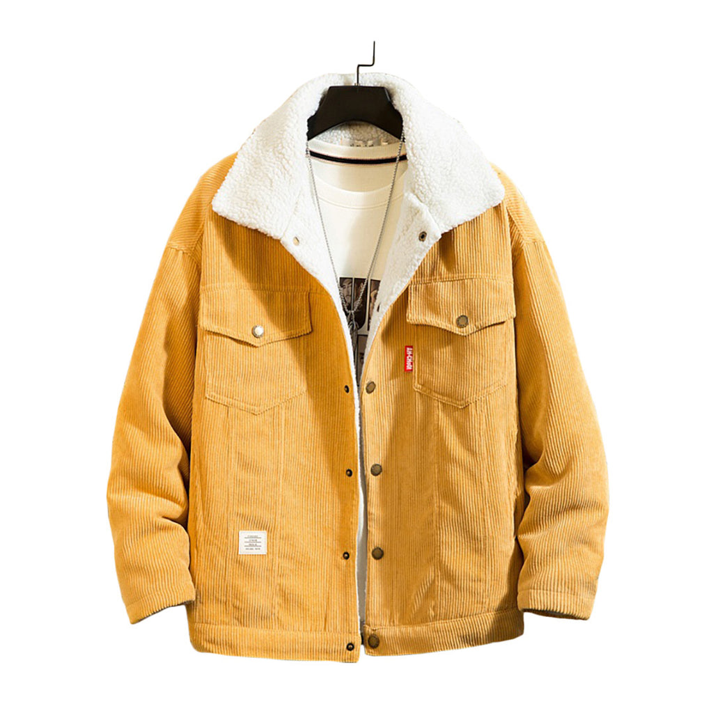 Warm Corduroy Button-Up Jacket