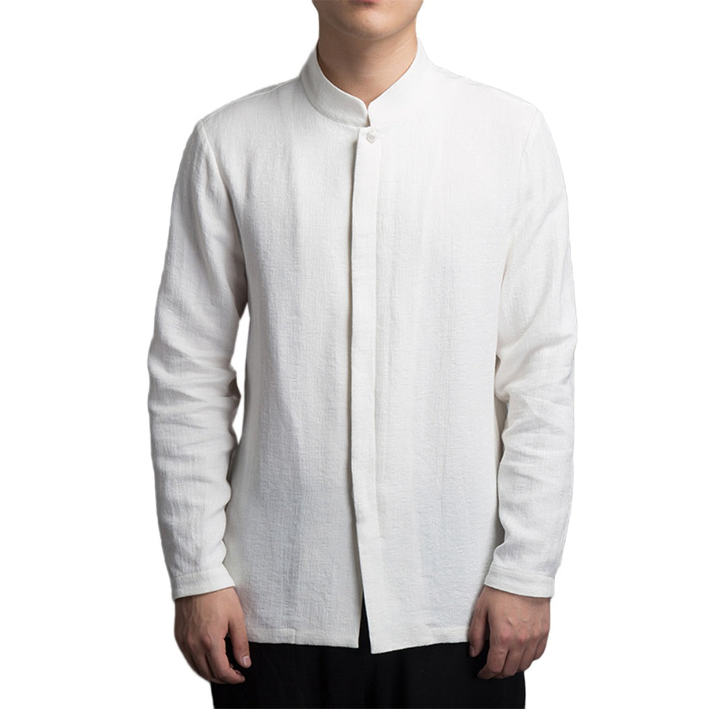 Gentleman's Long Sleeve Linen Blend Shirt