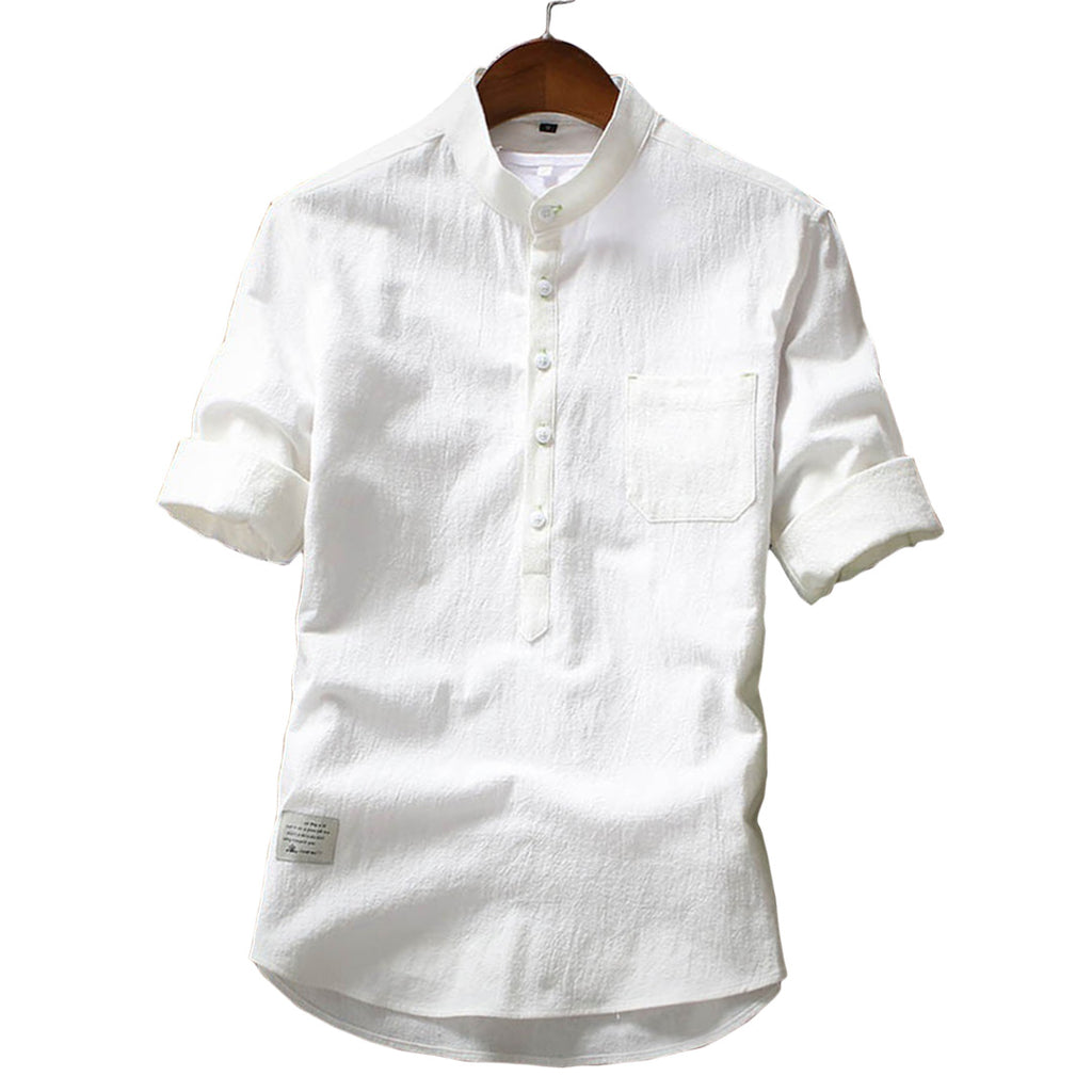 Regular-Fit Pocket Linen Blend Shirt