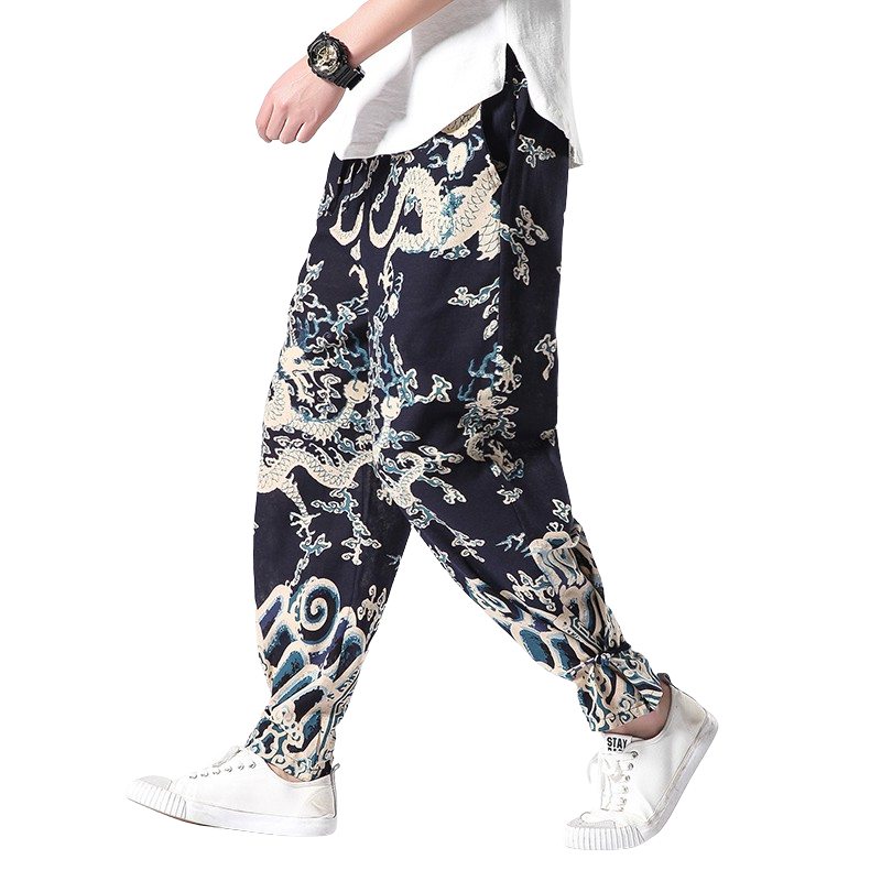 White Dragon Harem Pants