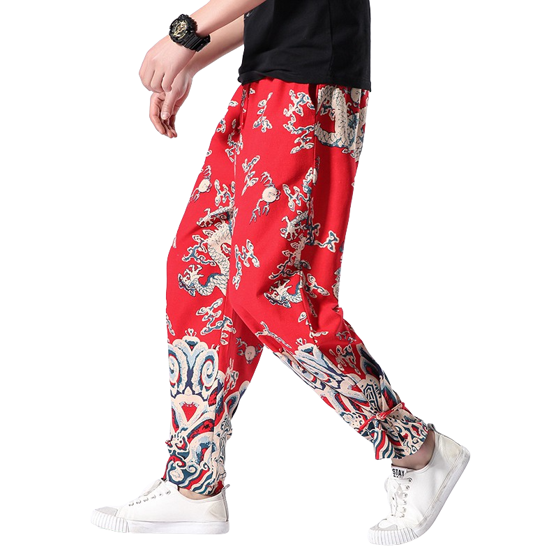 White Dragon Harem Pants