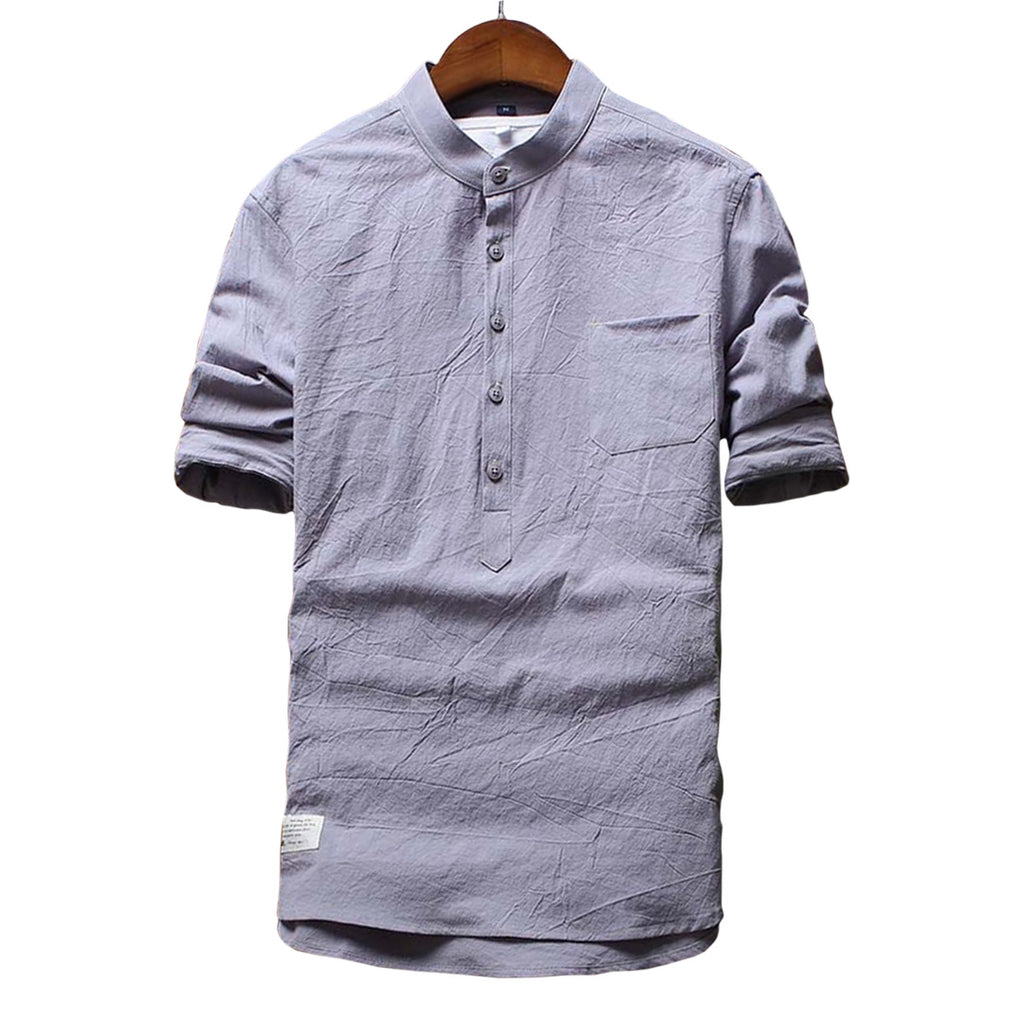 Regular-Fit Pocket Linen Blend Shirt