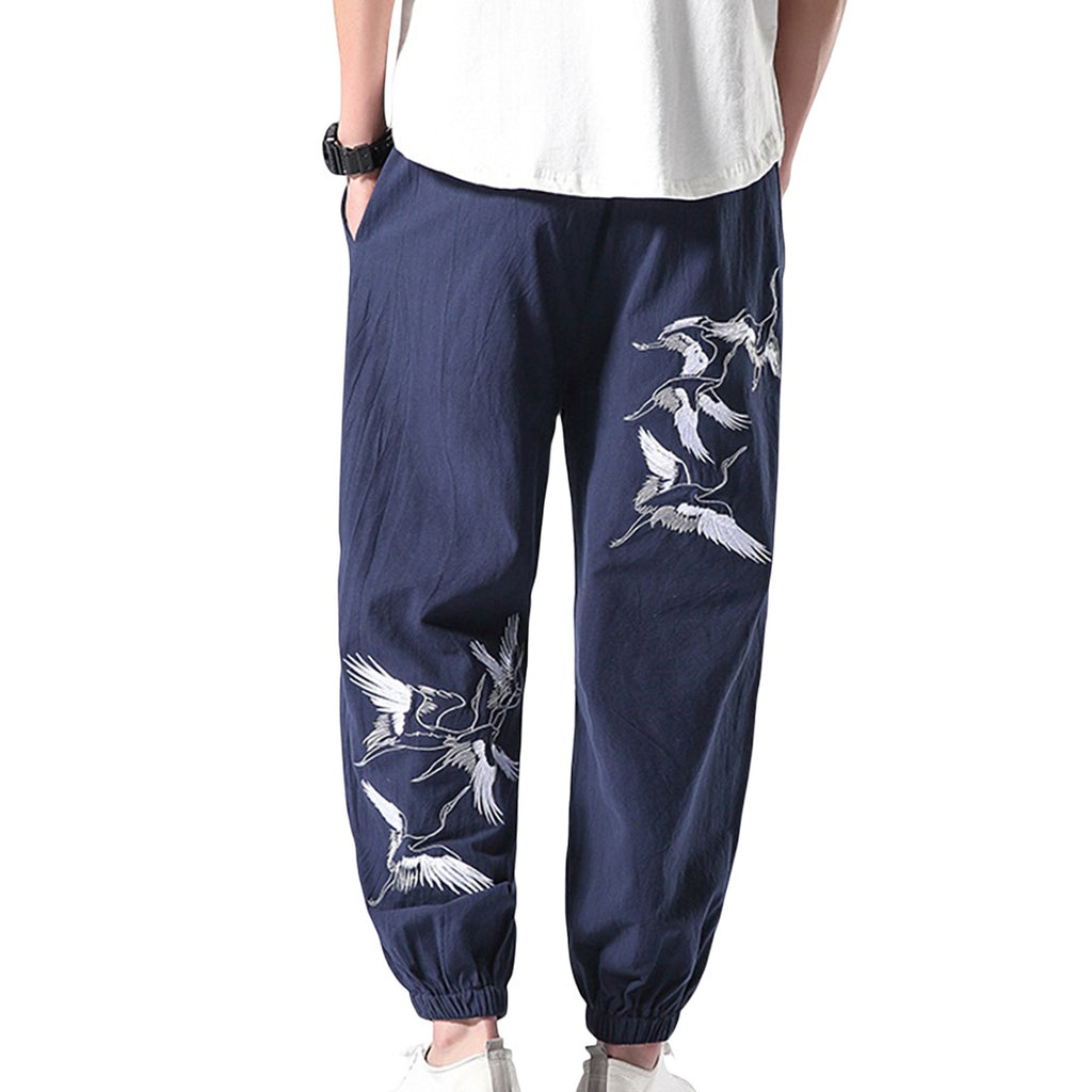 Hummingbird Embroidery Pants