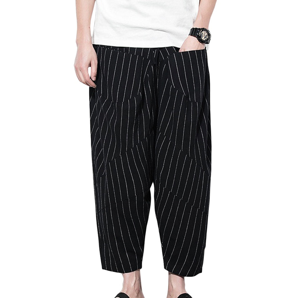 Pinstriped Harem Joggers