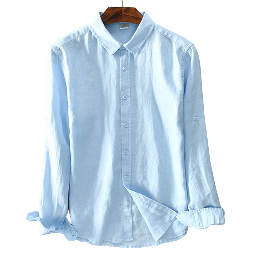 Breathable Linen Blend Button Shirt