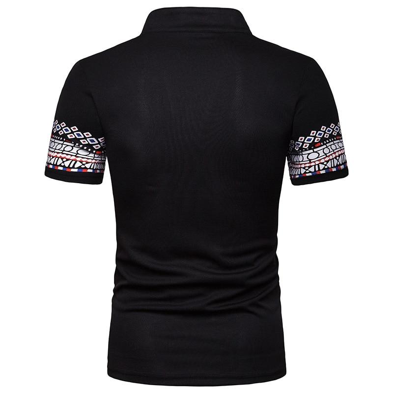 Ashton Mandarin Collared V-Neck Polo Shirt