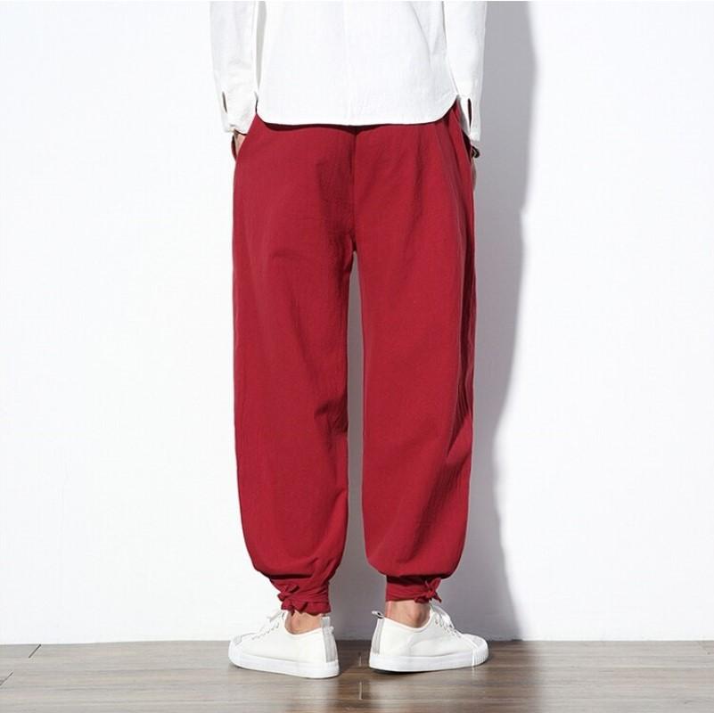 Linen Blend Harem Pants