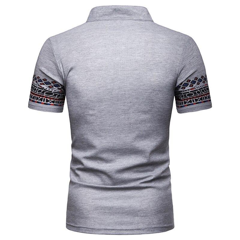 Ashton Mandarin Collared V-Neck Polo Shirt