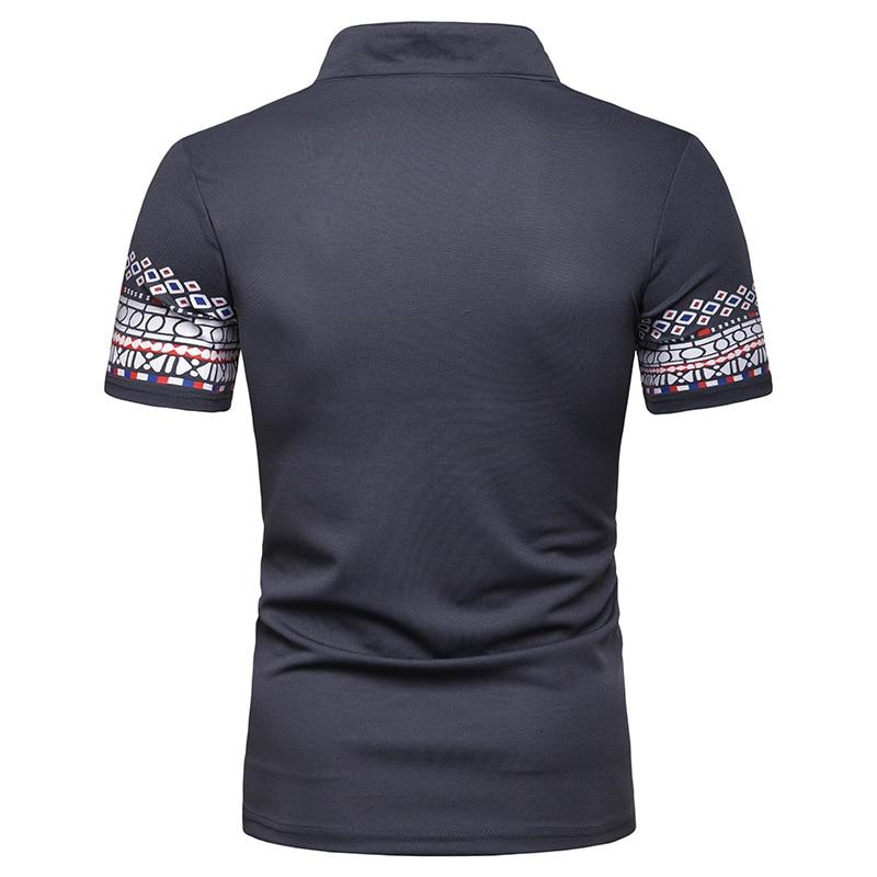 Ashton Mandarin Collared V-Neck Polo Shirt