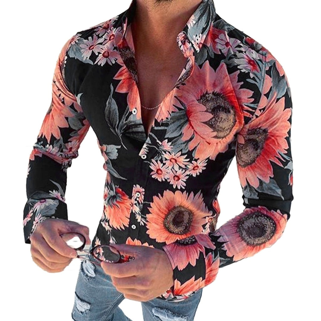 Floral Long Sleeve Button-Down Shirt