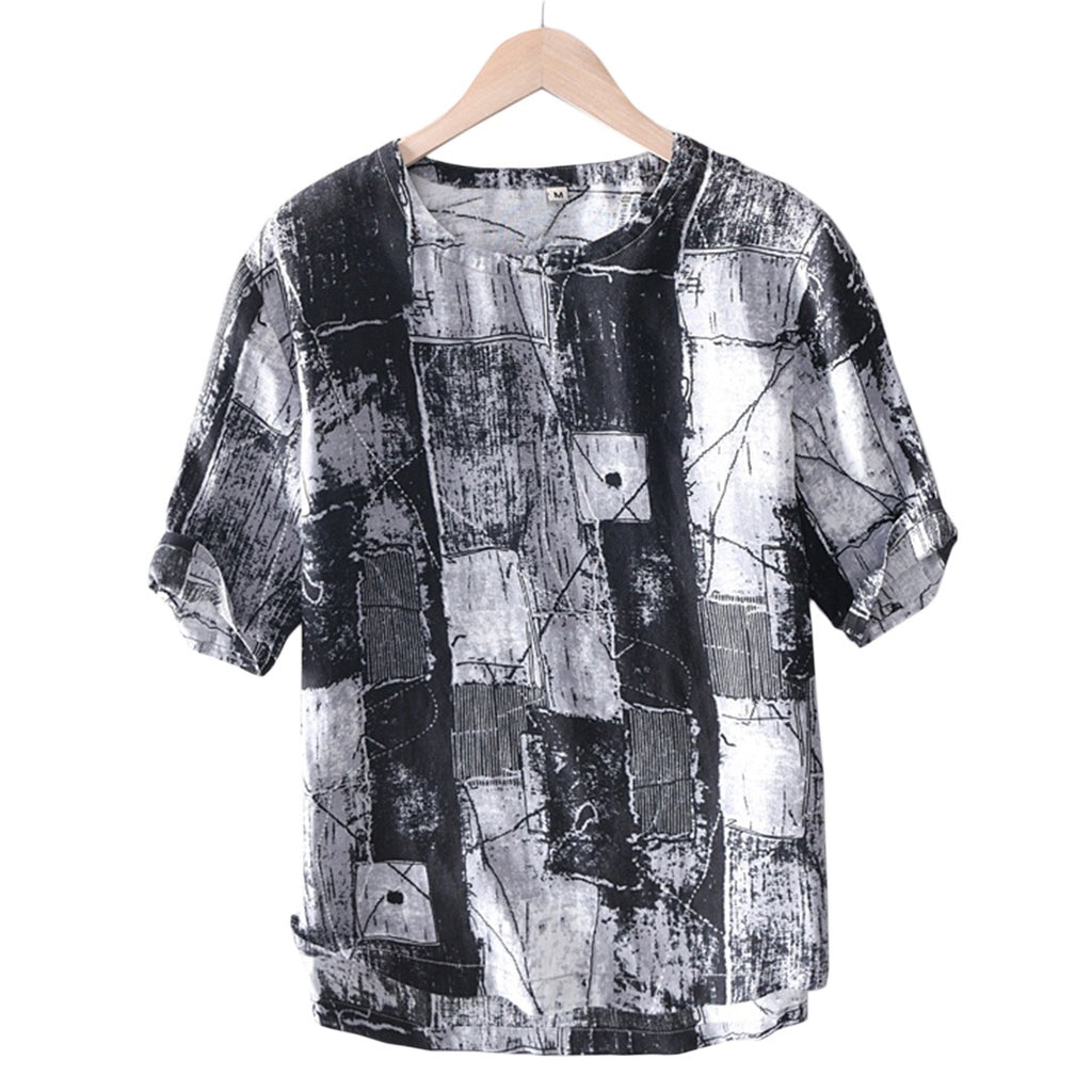 Retro Linen Blend T-Shirt