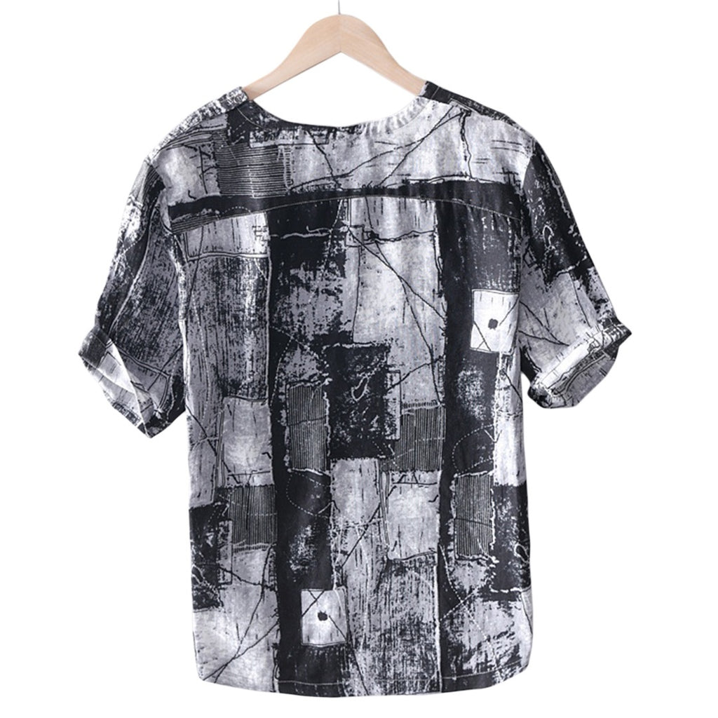 Retro Linen Blend T-Shirt