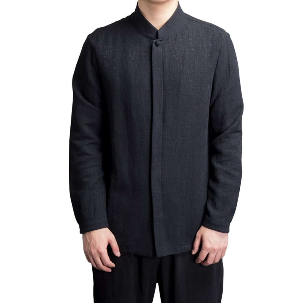 Linen Blend Long Sleeve Pull Over