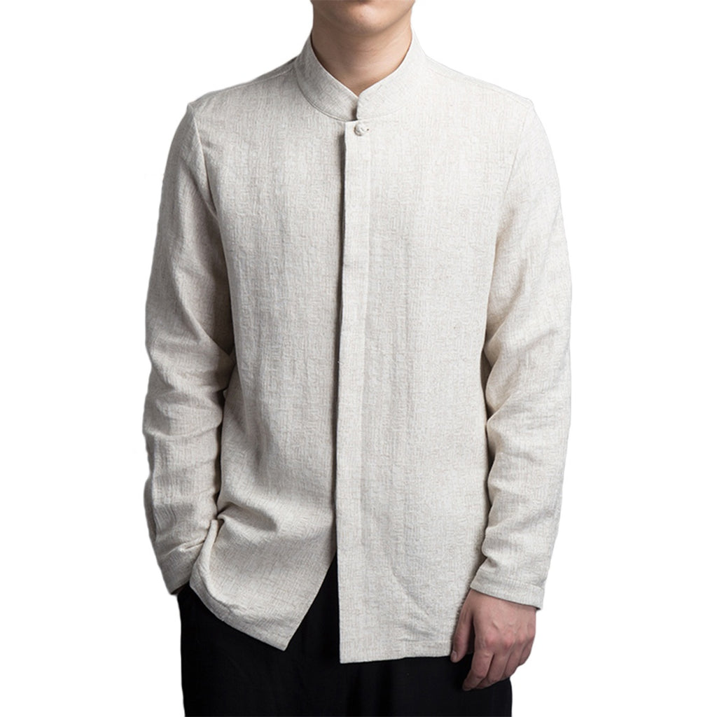 Gentleman's Long Sleeve Linen Blend Shirt