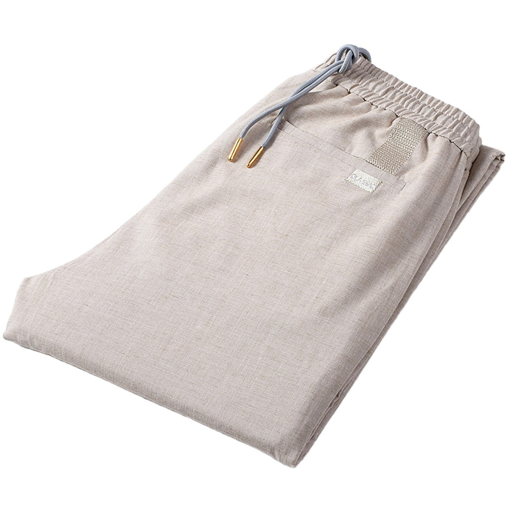 Straight Linen Blend Pants