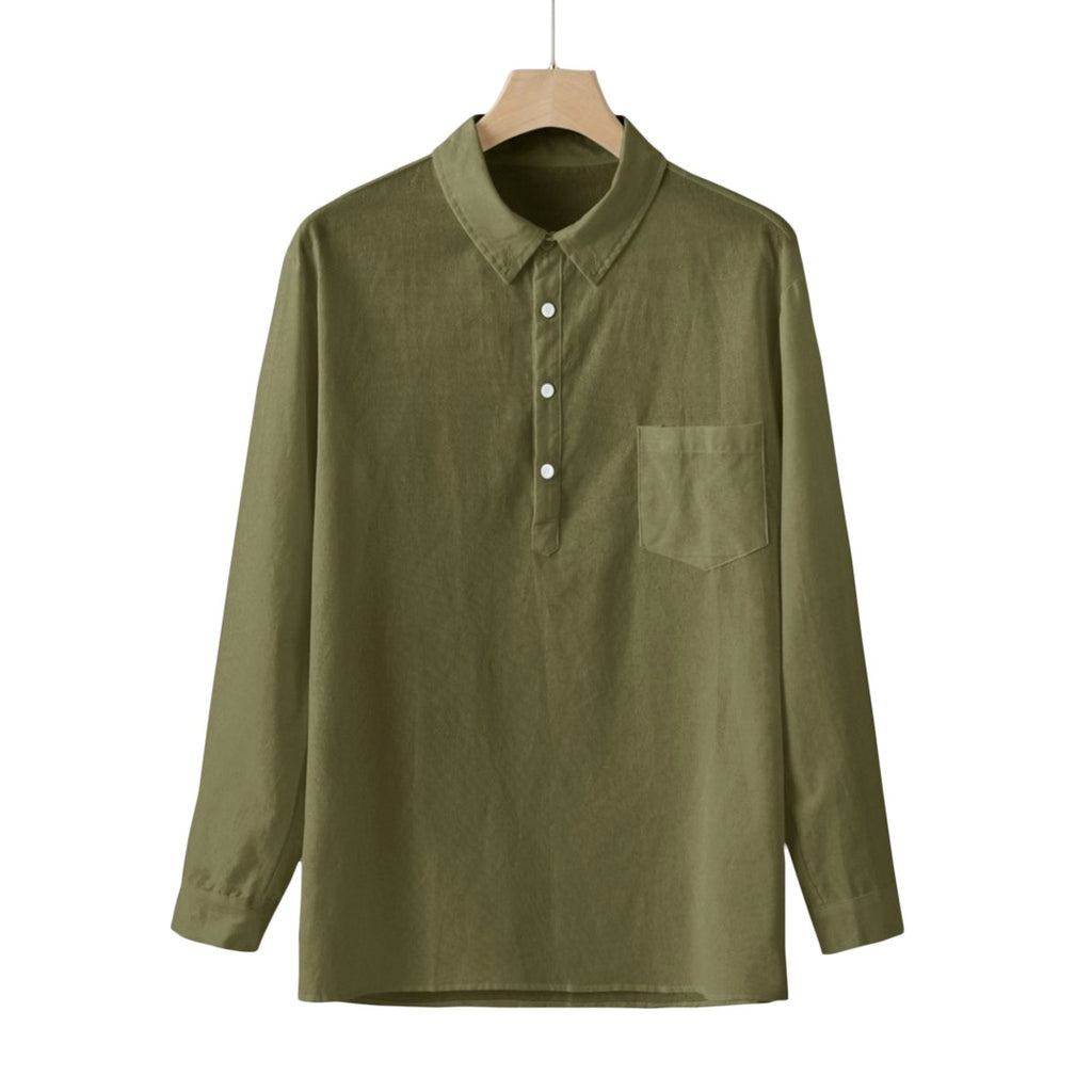 Solid Linen Blend Shirt