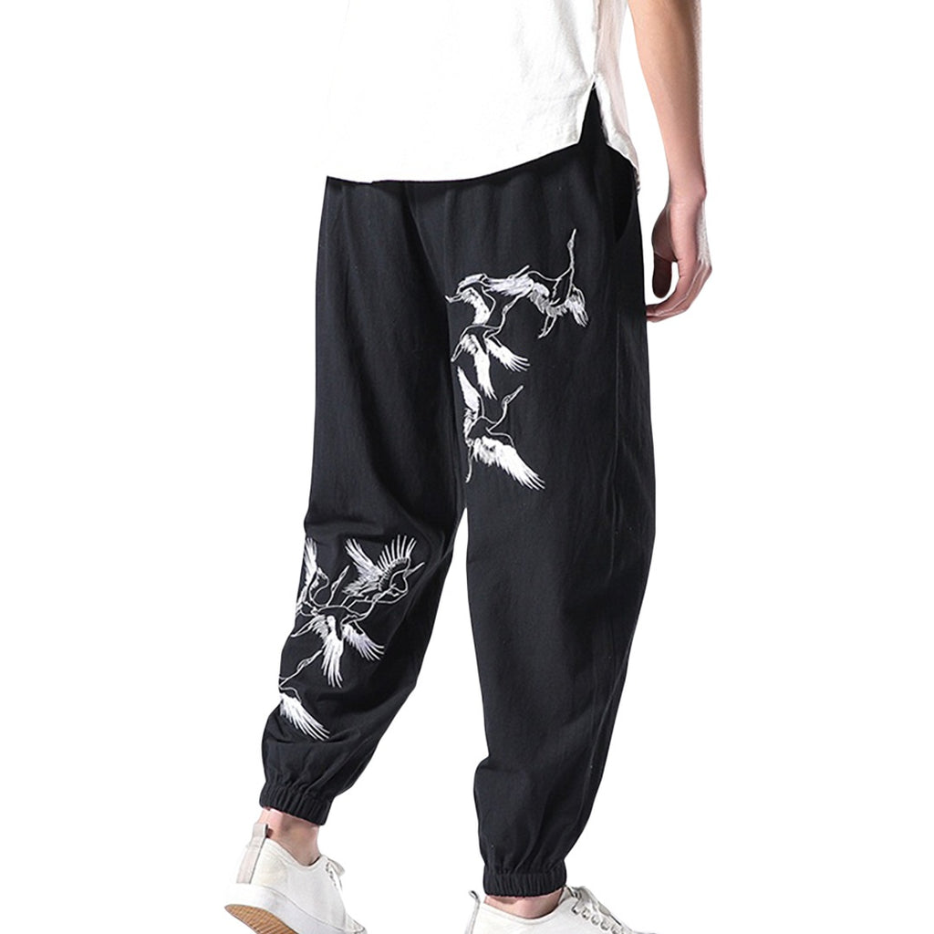 Hummingbird Embroidery Pants