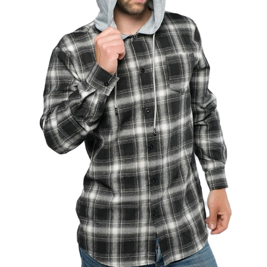 Dark Gray Hooded Shirt