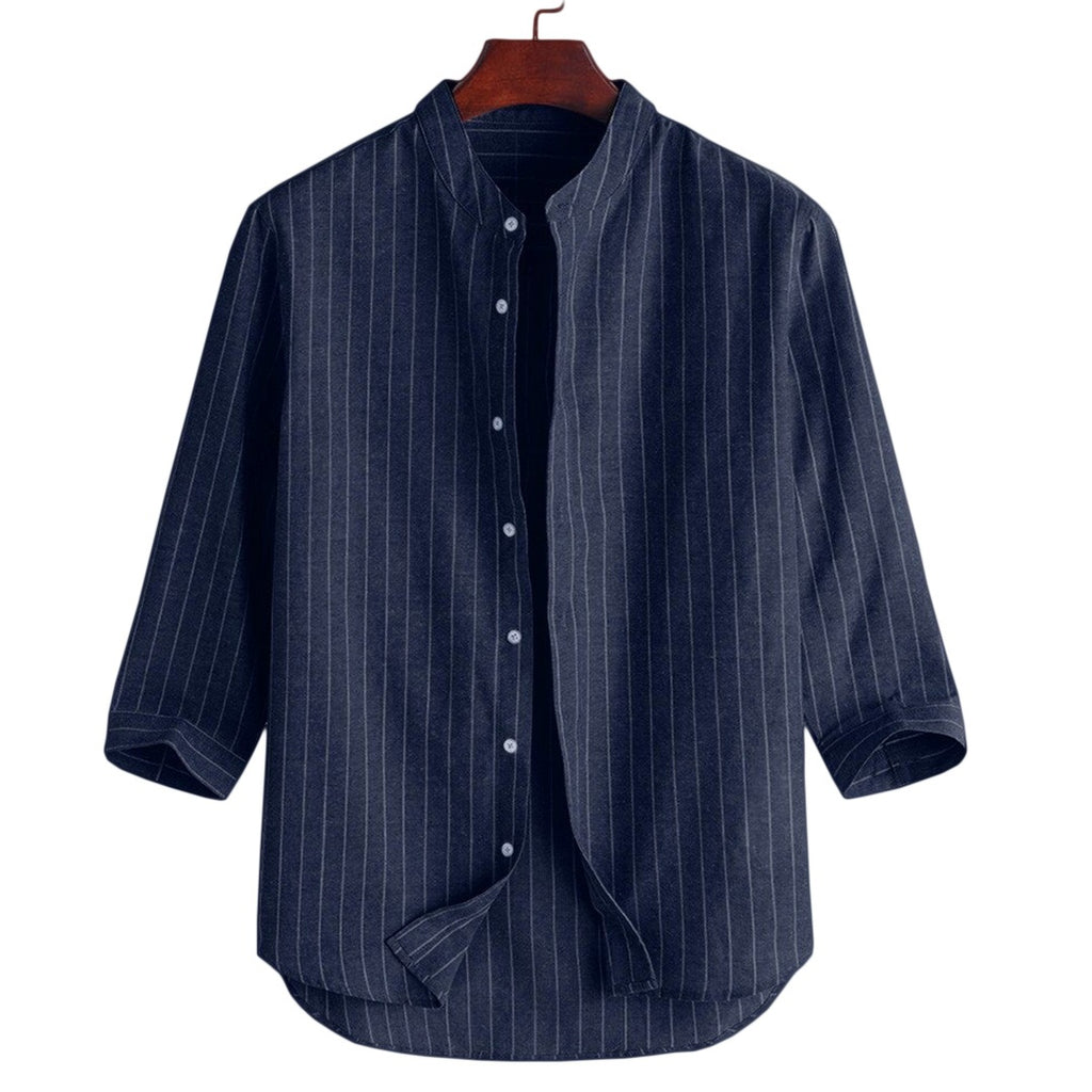Linen Blend Button-Down Shirt
