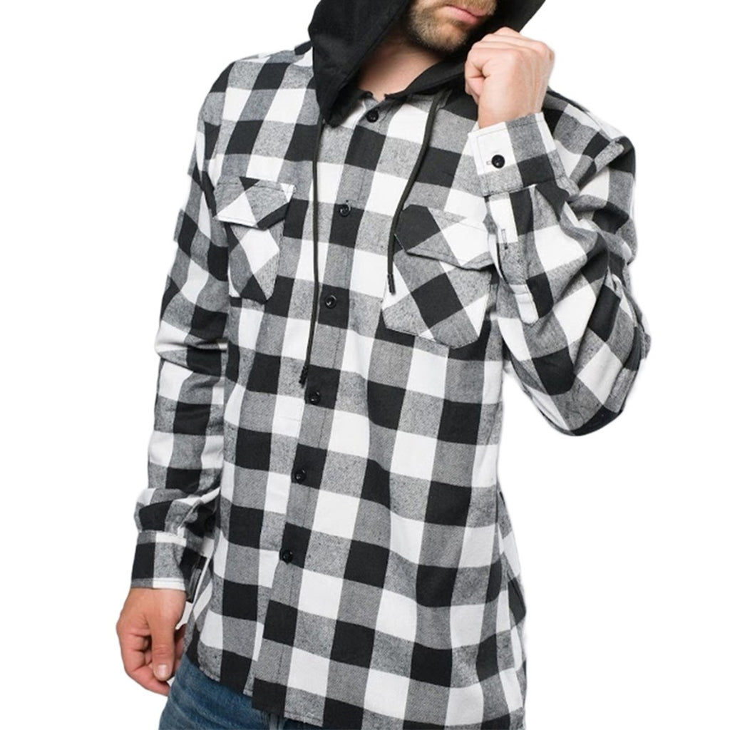 Hooded Plaid Shirt