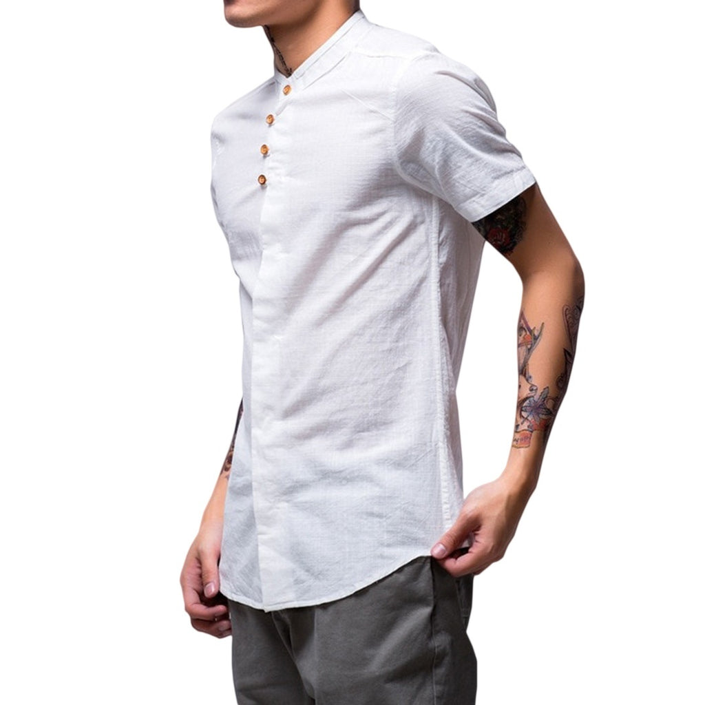 Simple Linen Blend Shirt