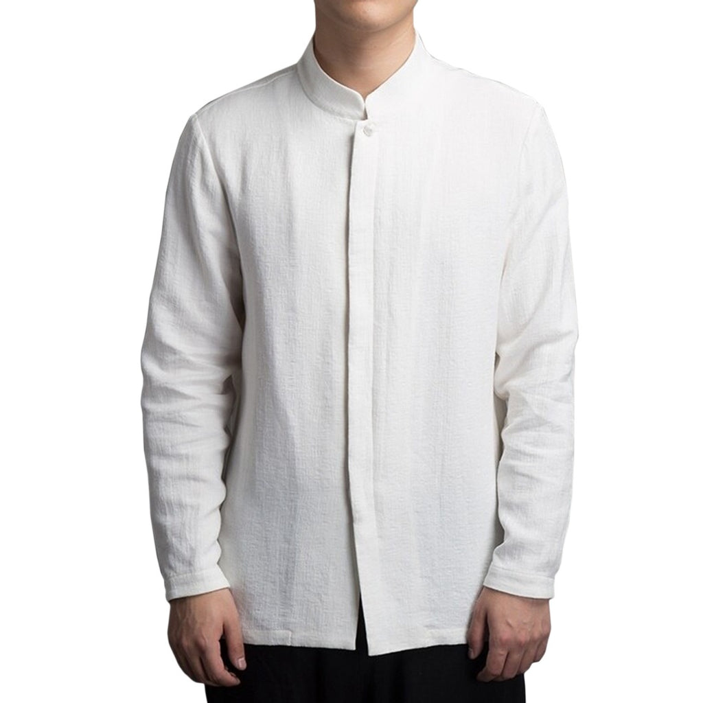 Linen Blend Long Sleeve Pull Over